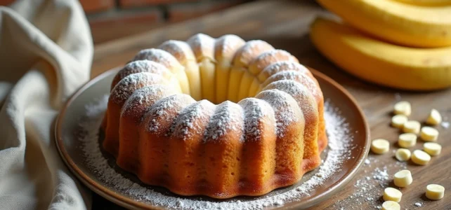 Moelleux à la banane et chocolat blanc : la recette parfaite pour les gourmands Moelleux à la banane et chocolat blanc : la recette parfaite pour les gourmands